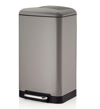 Kela Koš za smeti DAVINO 30 l svetlo siv KL-10907