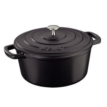 Kela Litoželezna pekač s pokrovom CALIDO 26 cm, črna
