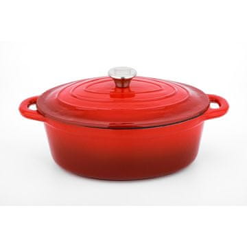 CS Kochsysteme Litoželezna pekač z pokrovom Xanten 37 x 22 cm, rdeča
