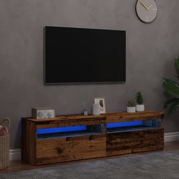Vidaxl vidaXL LED omarice, 2 kosa, predelan les, material na osnovi lesa