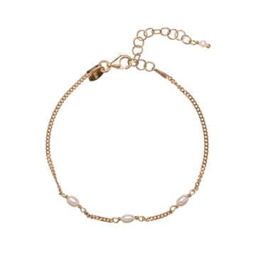 Elegantna pozlačena zapestnica s pravimi biseri AL3857-Oro