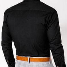 OMBRE Elegantna srajca v črni barvi, S
