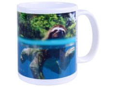 sarcia.eu Planet Earth II Bela keramična skodelica z ročajem lenivca, zbirateljski predmet za oboževalce, VELIKA KAPACITETA 325 ML
