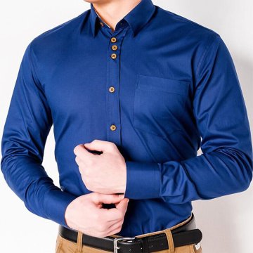 OMBRE Elegantna srajca v temno modri barvi