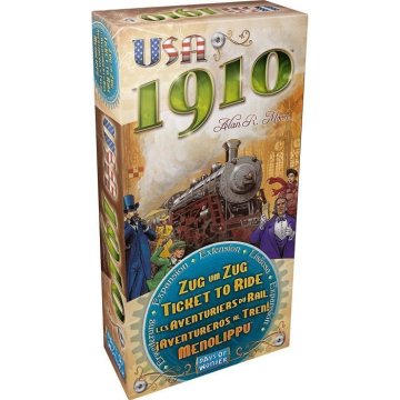shumee ASMODEE - Les Aventuriers du Rail - Razširitev. USA 1910 - Družabna igra - Za starejše od 8 let