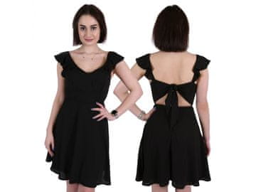 sarcia.eu Črna mini obleka z zavezovanjem na hrbtu John Zack