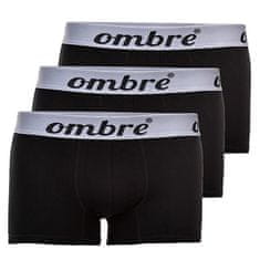 OMBRE Paket črnih moških boksaric, XL