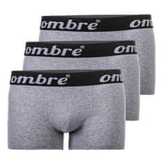 OMBRE Paket sivih moških boksaric, L