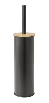 Gedy KENTA Črna Mat WC Ščetka z Bambusom za Samostoječo Namestitev