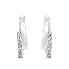 Brilio Silver Modni srebrni uhani s cirkoni EA558W