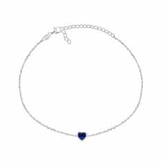 Brilio Silver Minimalistična srebrna zapestnica Blue Heart BRC30WB