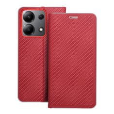 OEM LUNA Book Carbon torbica za XIAOMI Redmi Note 13 4G rdeča