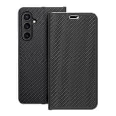 OEM LUNA Book Carbon torbica za SAMSUNG S23 FE, črna
