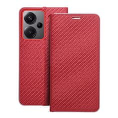 OEM LUNA Book Carbon torbica za XIAOMI Redmi Note 13 Pro Plus 5G rdeča