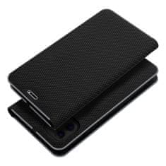 OEM LUNA Book Carbon torbica za iPhone XR, črna
