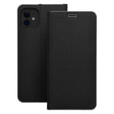 OEM LUNA Book Carbon torbica za iPhone XR, črna