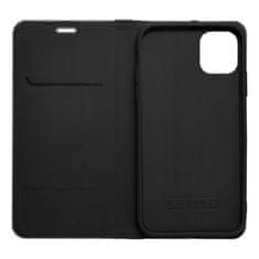 OEM LUNA Book Carbon torbica za iPhone XR, črna
