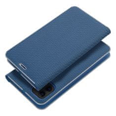 OEM LUNA Book Carbon torbica za iPhone 15, modra