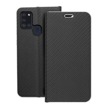 OEM Torbica LUNA Book Carbon za SAMSUNG A21s, črna