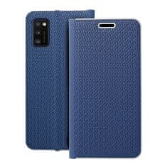 OEM LUNA Book Carbon torbica za SAMSUNG A41 modra