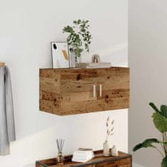 Vidaxl Stenska omara Old Wood 80x39x40 cm Inženirski les