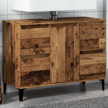 Vidaxl vidaXL Omarica za umivalnik, starinski les, 80x33x60 cm