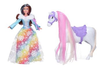 Lutka princesa s konjem in dodatki 29 cm