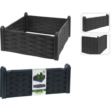 ProGarden Dvignjena postelja 45 x 45 x 18 cm črna plastika KO-R10000250
