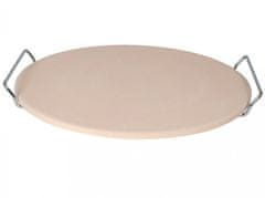 Excellent Houseware Kamen za peko pice v pečici ali na žaru z ročaji, 33 cm