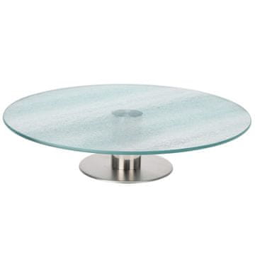 EXCELLENT Pladenj za torte, servirni kozarec mlečni 30 cm KO-101001040