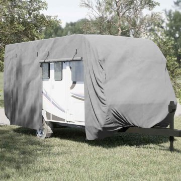 shumee vidaXL Prevleka za prikolico siva 550x250x220 cm netkana tkanina