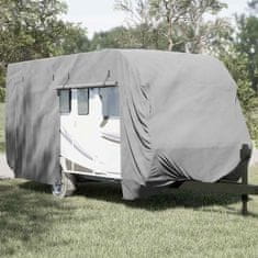 Vidaxl Prevleka za prikolico siva 610x250x220 cm netkana tkanina