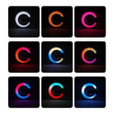 Aga RGB LED Svetilka 5v1 z brezžičnim polnilcem Črna