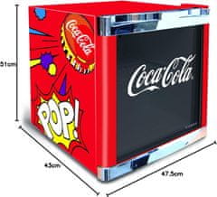 Husky  Mini hladilnik Coca-Cola PopArt s stekleno vitrino