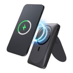 FORCELL Powerbank združljiv z MagSafe Forcell F-Energy MagStand F10K2 QC3.0 PD 5A 20W 10000 mAh črn
