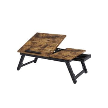 shumee Miza za prenosni računalnik za posteljo ali kavč z nastavljivim nagibom, pladenj za zajtrk z zložljivimi nogami, nastavljivimi po višini, ustreza do 15,6-palčnega zaslona, LLD105B01