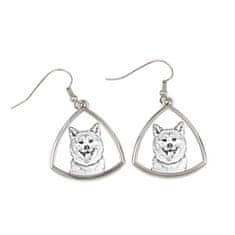 Artdog Akita, Akita Inu - pasji uhani, viseči uhani s fotografijo, personaliziran nakit s potiskom Art-Dog