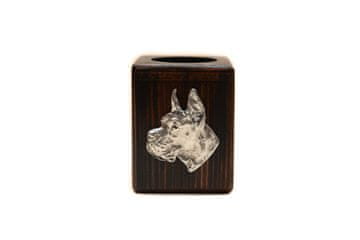 Artdog Nemška doga I - lesen svečnik s psom, unikaten spominek po izgubi psa, delo Art-Dog