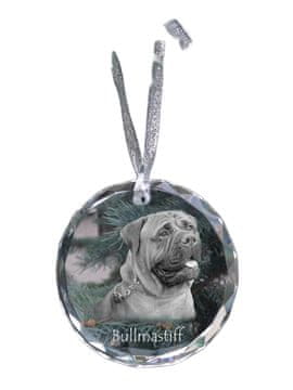 Artdog Bullmastiff, Bulmastiff - kristalna kroglica s fotografijo, fotografije psa v kristalu, personaliziran obesek za božično drevesce Art-Dog
