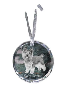 Artdog Cairn terier - kristalna kroglica s fotografijo, fotografije psa v kristalu, personaliziran obesek za božično drevo Art-Dog