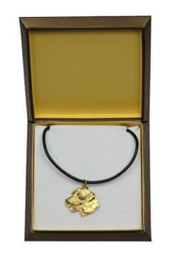 Artdog Jazbečar III - verižica s psom v darilni embalaži, pozlačen obesek za pasjo oboževalko, vpadljiv nakit Art-Dog