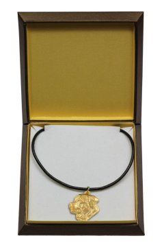 Artdog Tosa Inu, Tosa-inu, japonski mastif - ogrlica s psom v darilni škatli, pozlačen obesek za oboževalca psa, vpadljiv nakit Art-Dog