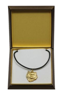 Artdog Perzijka - ogrlica z mačko v darilni škatli, pozlačen obesek za mačjo oboževalko, impresiven nakit Art-Dog