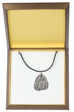 Artdog Shih Tzu, Shi tsu, Shi-Tzu, Szi-cu, Szitzu I - verižica s psom v darilni škatli, posrebreni medaljon za ljubitelja psov, privlačen obesek Art-Dog