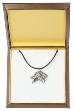 Artdog Dalmatinec, Dalmatinec - verižica s psom v darilni škatli, posrebreni medaljon za ljubitelja psov, vpadljiv obesek Art-Dog