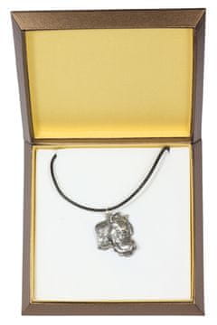 Artdog Nemška doga, argentinski dogo - verižica s psom v darilni škatli, posrebreni medaljon za ljubitelja psov, privlačen obesek Art-Dog