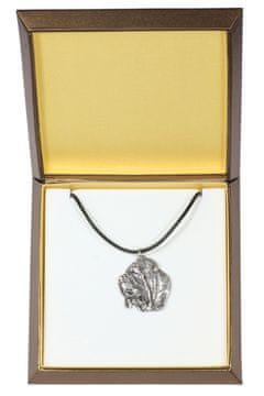 Artdog Neapeljski mastif, Neapeljski mastif, Mastino napoletano - verižica s psom v darilni škatli, posrebreni medaljon za oboževalca psov, impresiven obesek Art-Dog