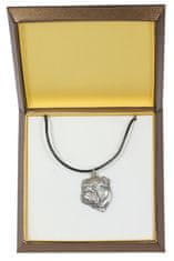 Artdog Angleški buldog, Bulldog II - verižica s psom v darilni škatli, posrebreni medaljon za ljubitelja psov, vpadljiv obesek Art-Dog