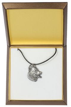 Artdog Francoski ovčar Beauceron - verižica s psom v darilni škatli, posrebreni medaljon za oboževalca psov, privlačen obesek Art-Dog