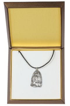 Artdog Shih Tzu, Shi tsu, Shi-Tzu, Szi-cu, Szitzu - verižica s psom v darilni škatli, posrebreni medaljon za ljubitelja psov, impresiven obesek Art-Dog